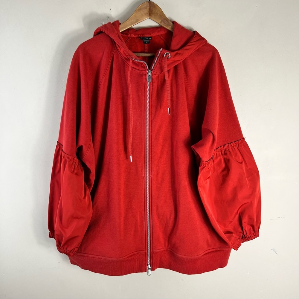 Athleta On My Way Triumph Hoodie Full Zip Organic Cotton Brick Red Size 2X - Picture 4 of 11